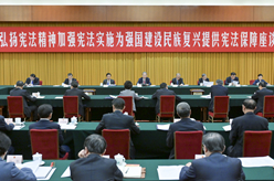 趙樂(lè)際出席“弘揚(yáng)憲法精神，加強(qiáng)憲法實(shí)施，為強(qiáng)國(guó)建設(shè)、民族復(fù)興提供憲法保障”座談會(huì)并講話