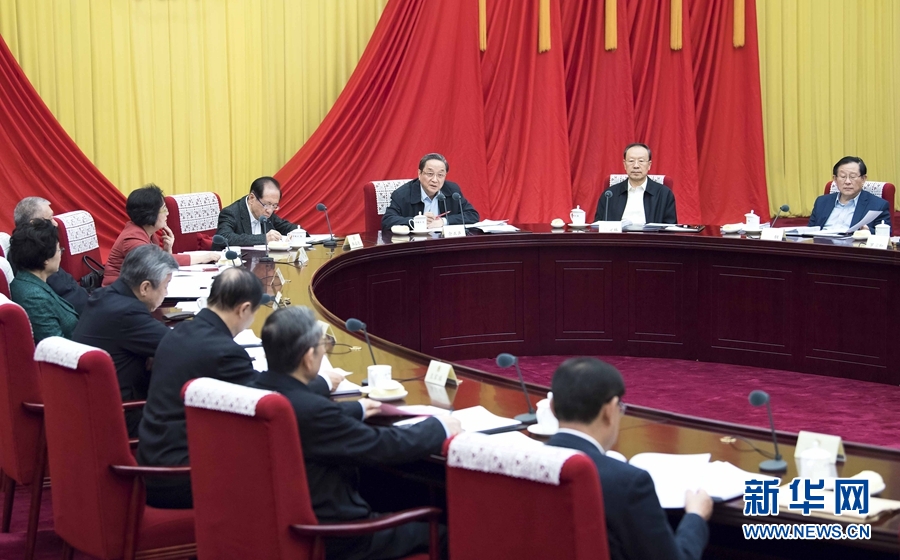 12月22日，全國政協(xié)主席俞正聲在北京主持召開政協(xié)第十二屆全國委員會第六十八次主席會議。 新華社記者 李濤 攝